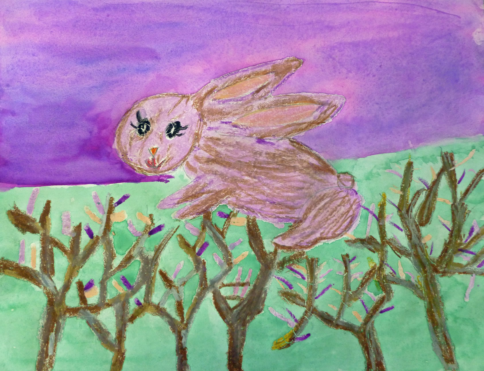 Kindergarten 1st Place. 'Pygmy Rabbit' by Audrey Wang from Chadbourne Elementary School. Image courtesy US Fish and Wildlife Service.